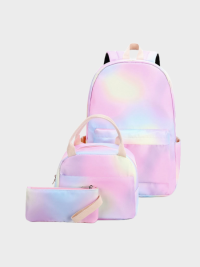 “Ensemble de Sac à Dos Scolaire Arc-en-Ciel pour Filles: Le Trio Parfait – Sac à Dos Grand Format, Sac à Lunch et Trousse à Crayons – Londres”