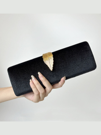 “Sublimez Votre Style avec le Sac à Main Bandoulière Femme Pochette Mariage Noir/Vert – Rebecca”